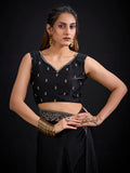 Black Party Wear Art Silk Saree