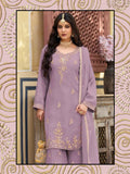 Lavender Embroidered Pakistani Suit Set with Dupatta