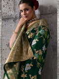 Green Silk Woven Banarasi Saree
