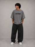 Oversized Grey Graphic Streetwear Cotton T-Shirt