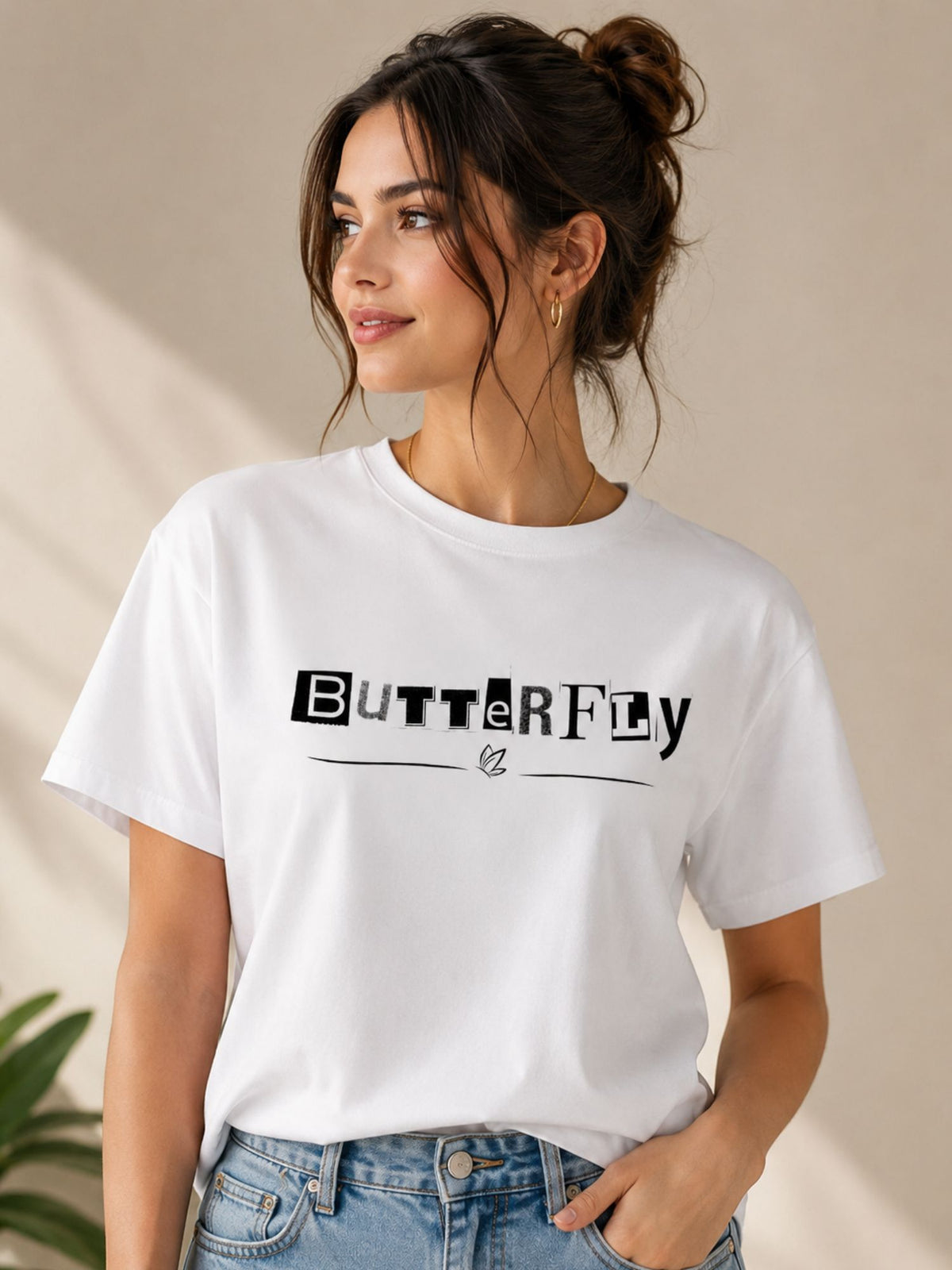 Butterfly Graphic Tee for Women