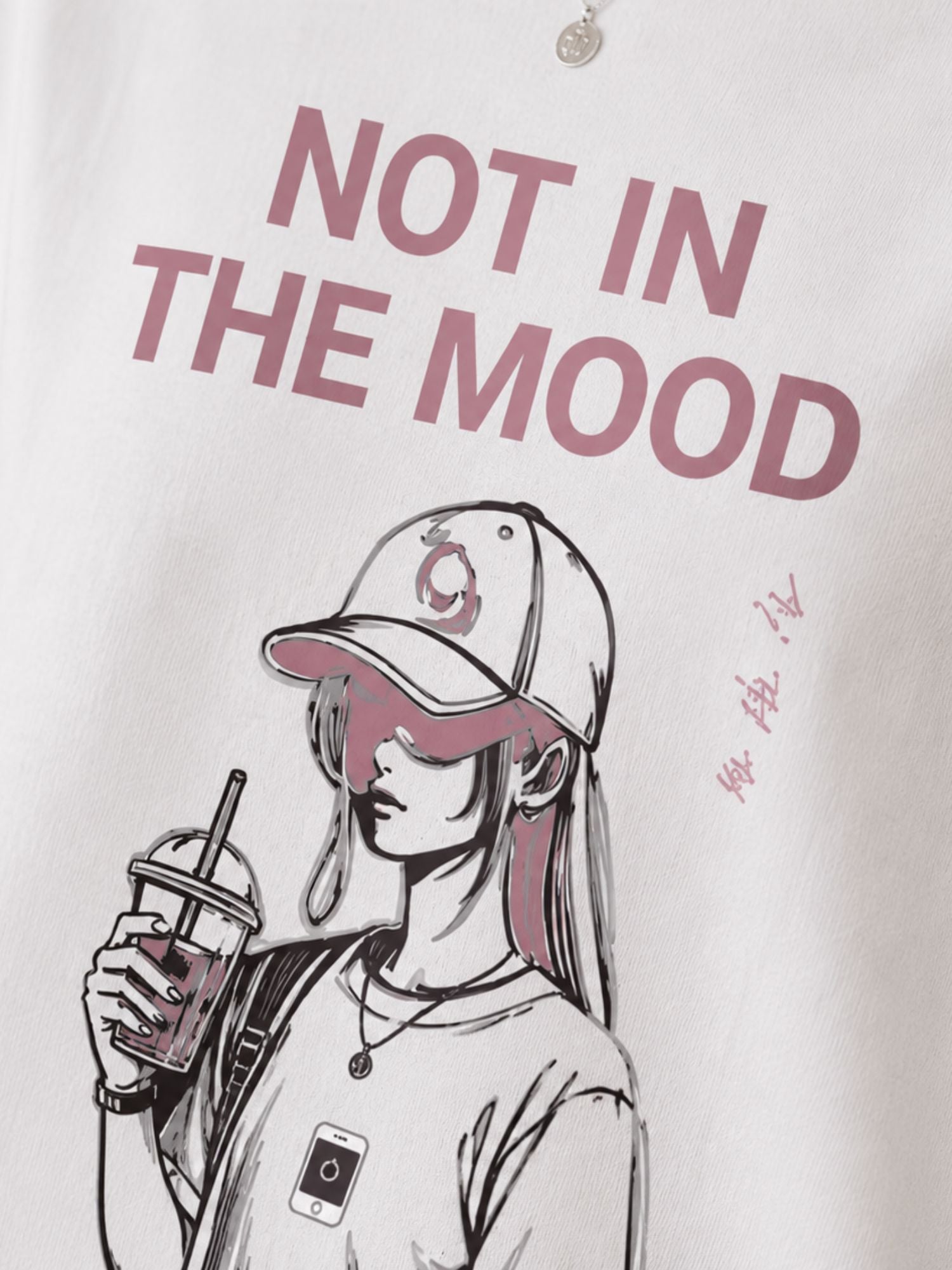 Not In The Mood Oversized Graphic T-Shirt for Women