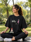 Women's Yoga Graphic Oversized T-Shirt